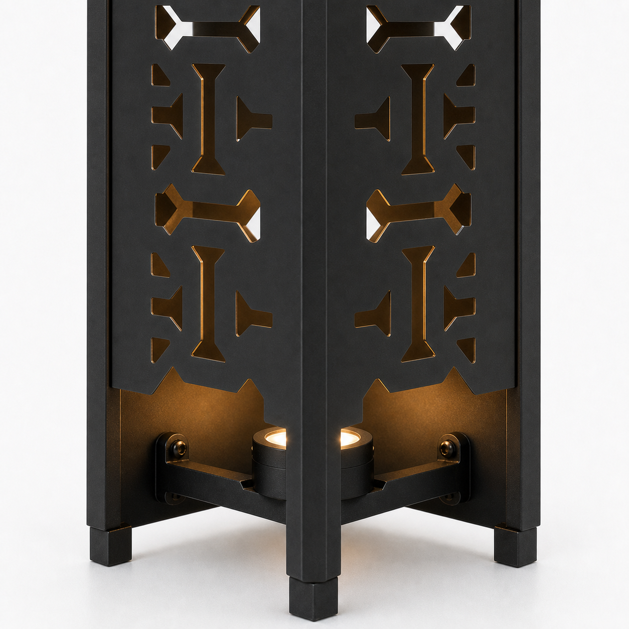 Design 136 bottom light bracket detail for metal garden light tower
