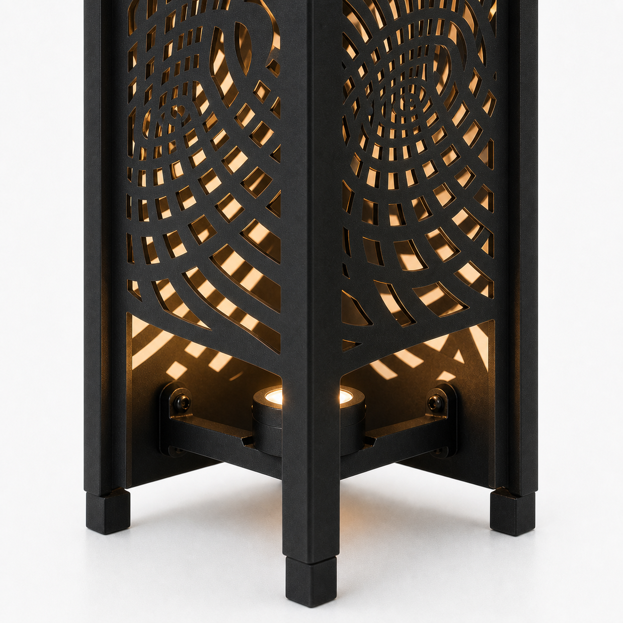 Design 137 bottom light bracket detail for metal garden light tower