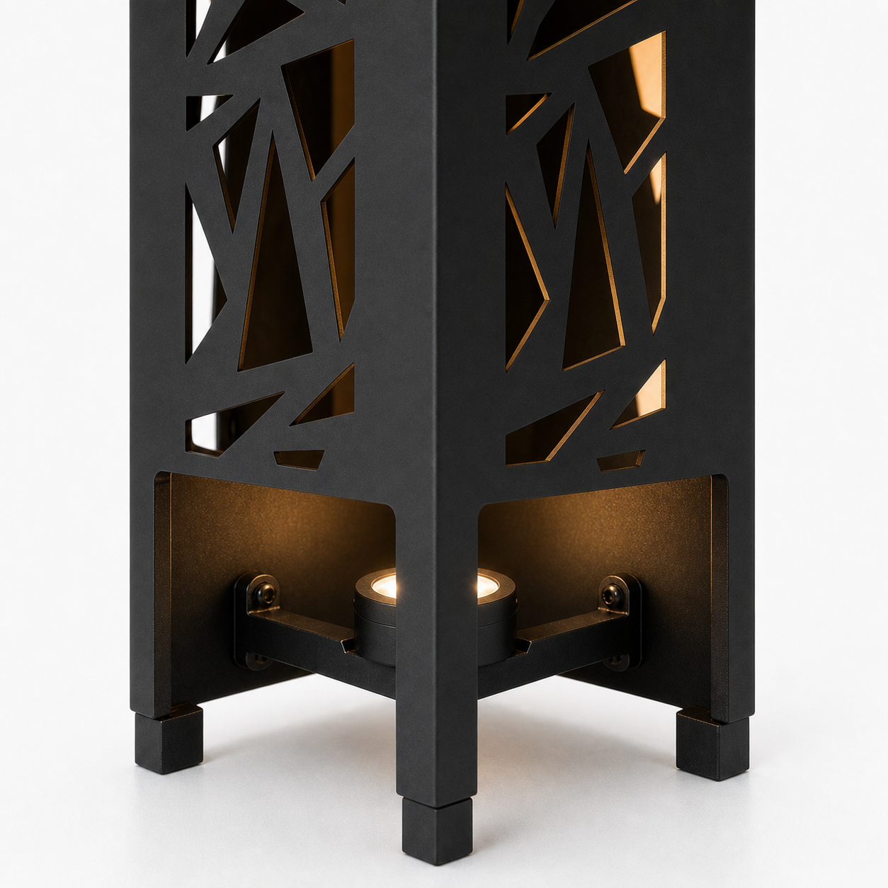 Design 138 bottom light bracket detail for metal garden light tower