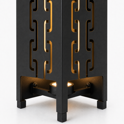 Design 141 bottom light bracket detail for metal garden light tower