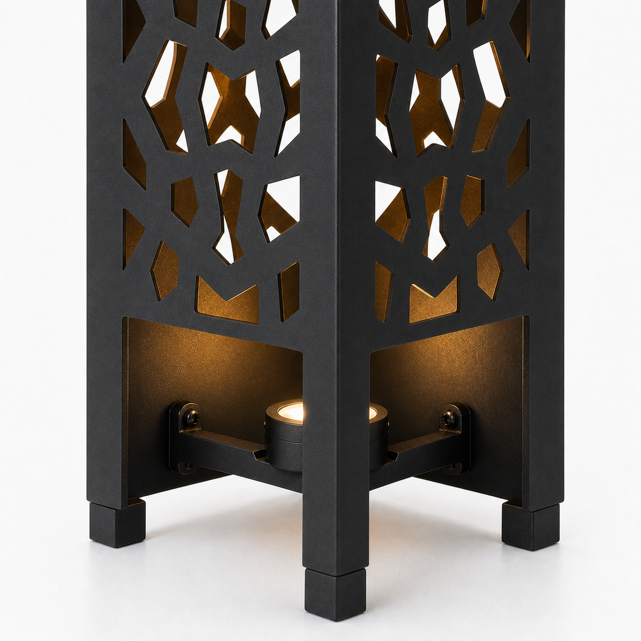 Design 150 bottom light bracket detail for metal garden light tower