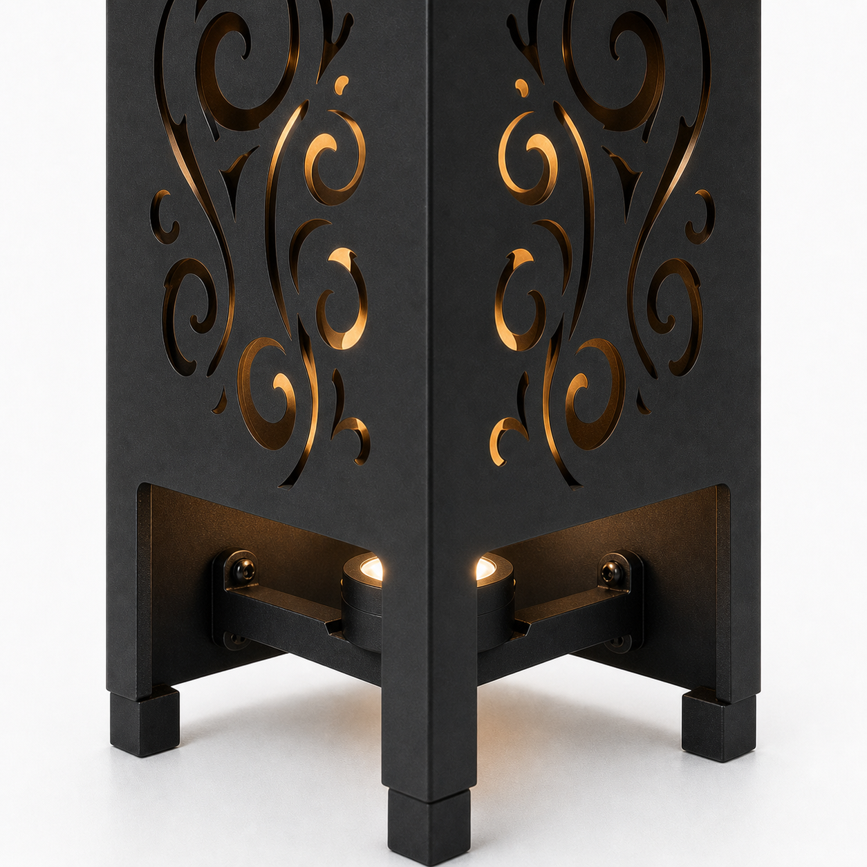 Design 158 bottom light bracket detail for metal garden light tower