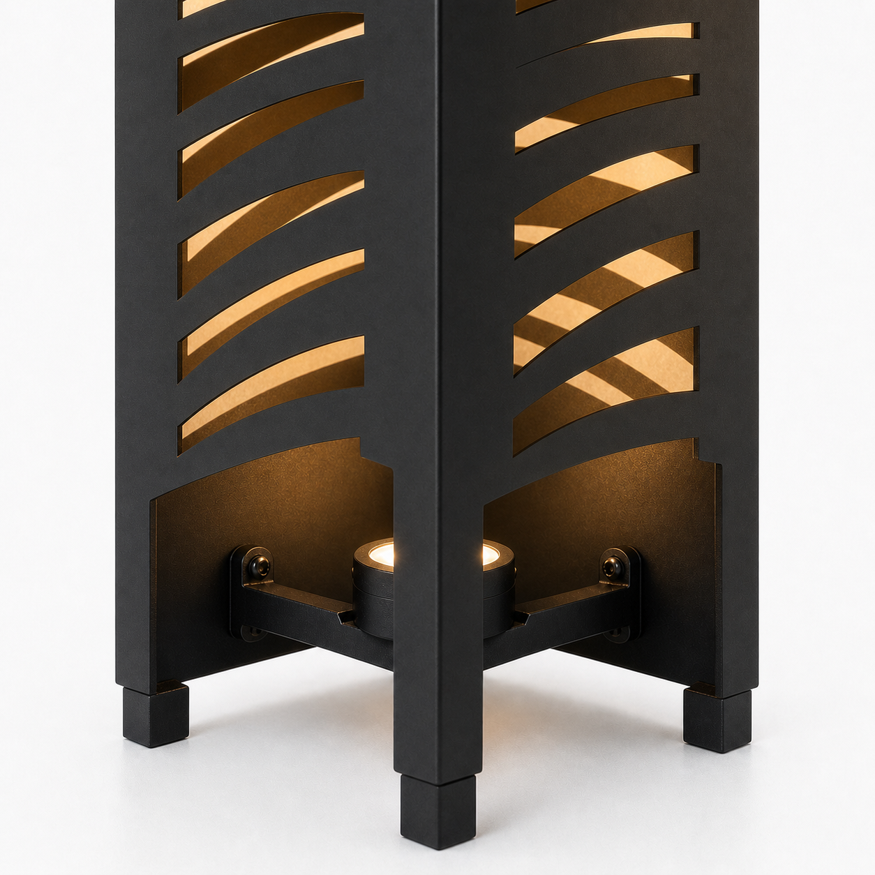 Design 160 bottom light bracket detail for metal garden light tower