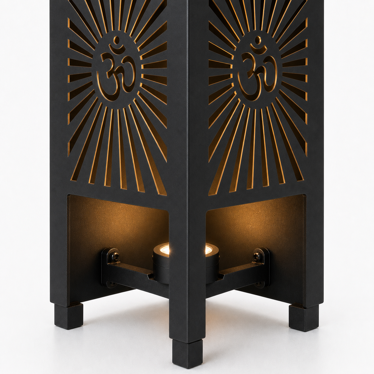Design 162 bottom light bracket detail for metal garden light tower