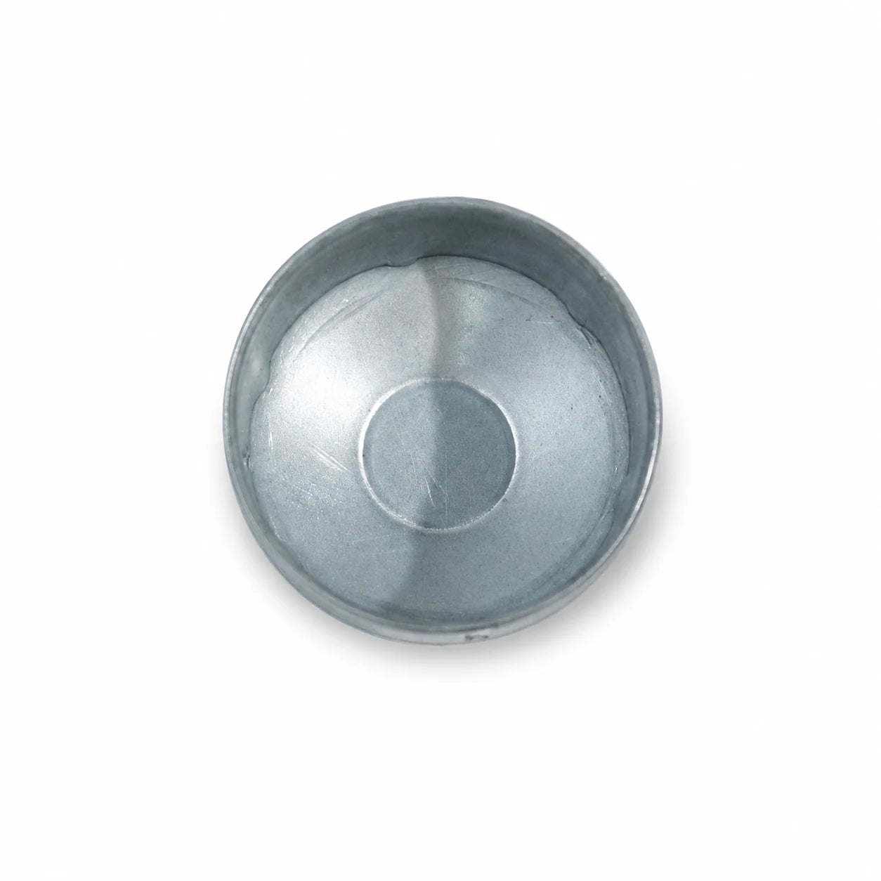1-1/2" Round Galvanized Steel Fence Post Cap - inside bottom view product image