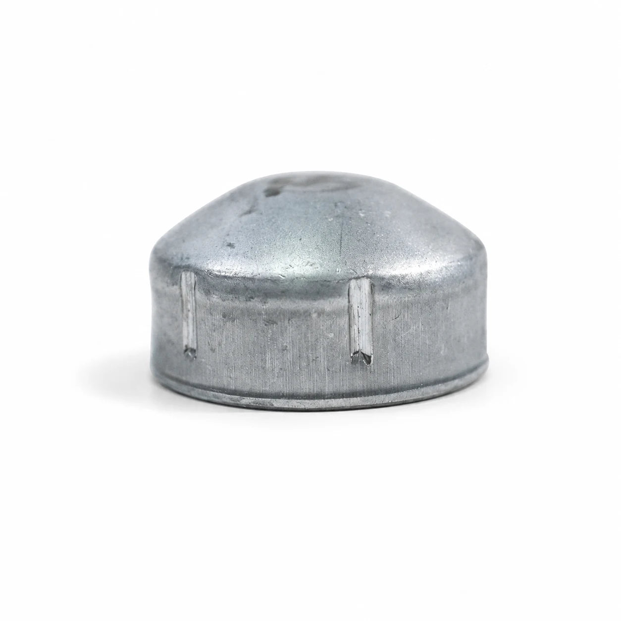 1-1/2" Round Galvanized Steel Fence Post Cap - side profile product image