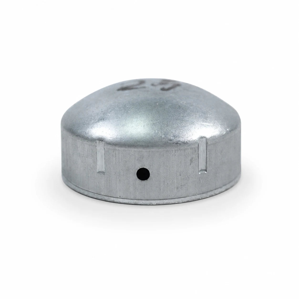 2-1/2" Round Galvanized Steel Fence Post Cap - side profile product image