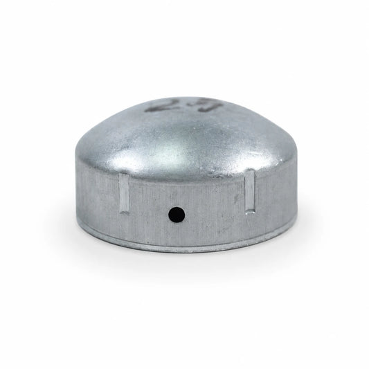 2-1/2" Round Galvanized Steel Fence Post Cap - side profile product image