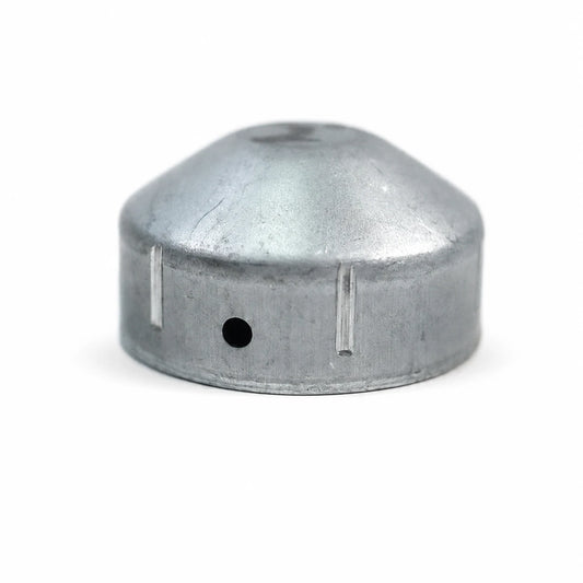 2" Round Galvanized Steel Fence Post Cap - side profile product image