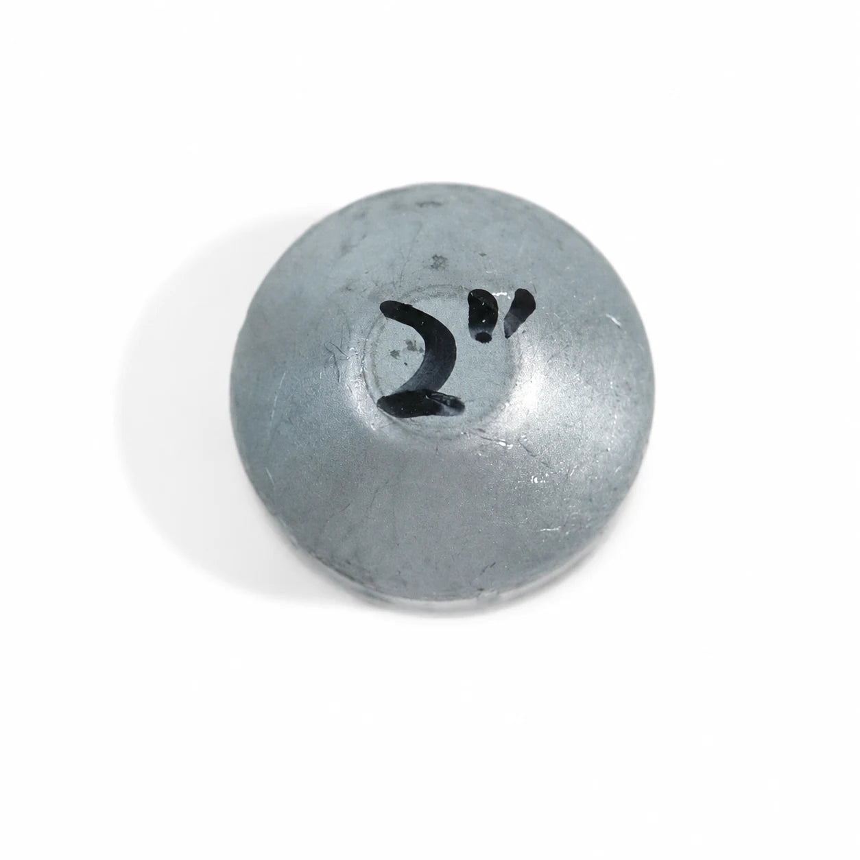 2" Round Galvanized Steel Fence Post Cap - top view product image