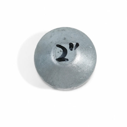 2" Round Galvanized Steel Fence Post Cap - top view product image