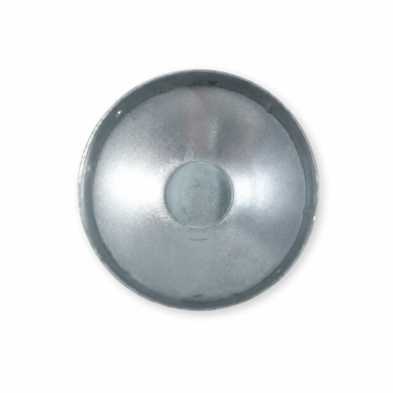 3-1/2" Round Galvanized Steel Fence Post Cap - inside bottom view product image