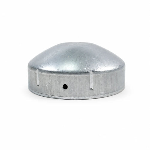 3-1/2" Round Galvanized Steel Fence Post Cap - side profile product image