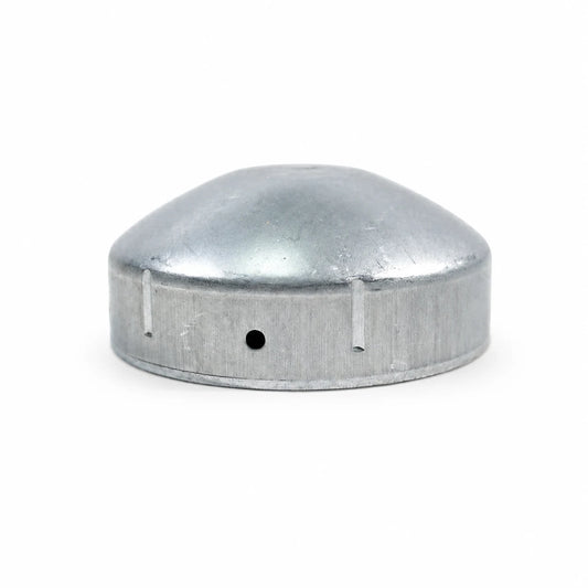 3-1/2" Round Galvanized Steel Fence Post Cap - side profile product image
