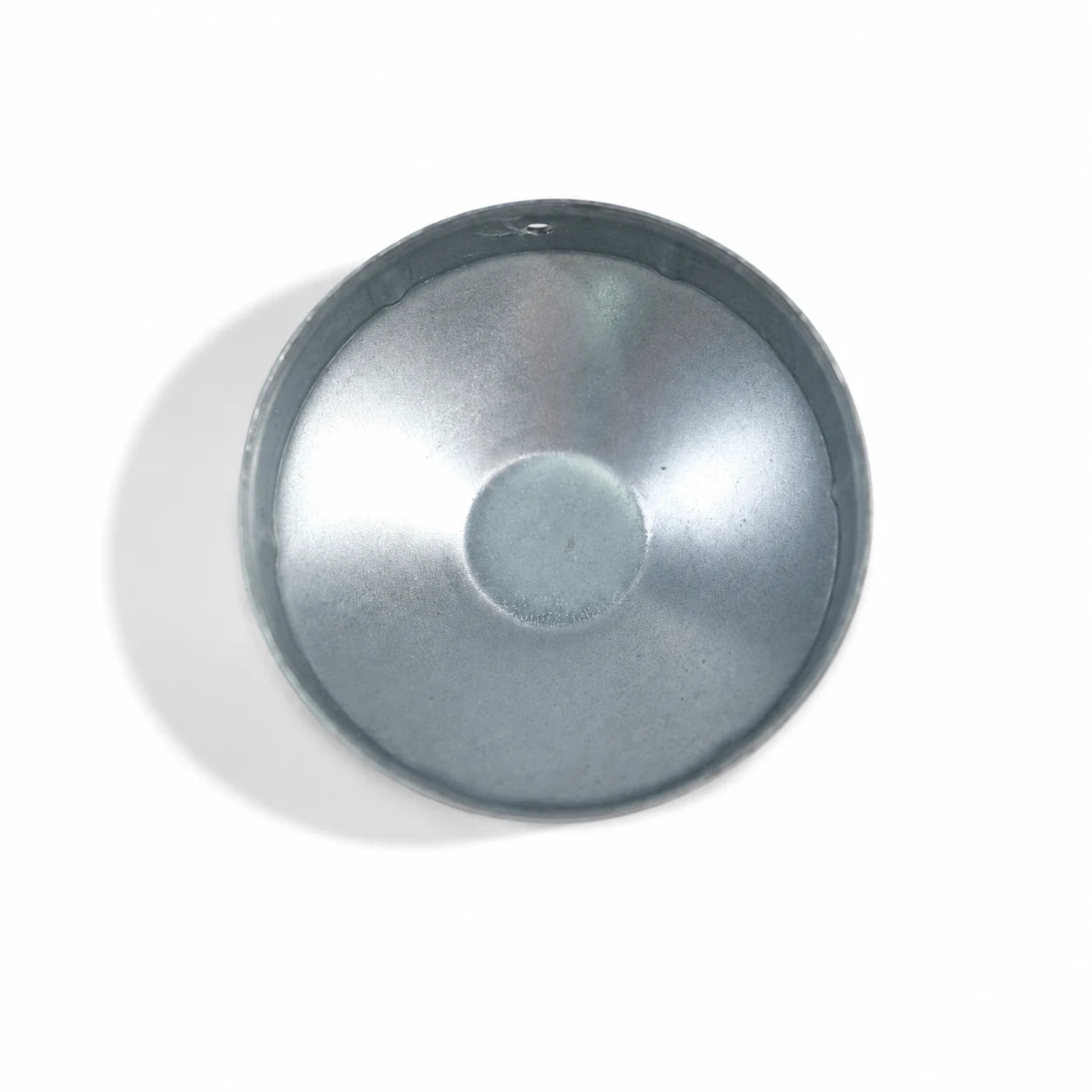 3" Round Galvanized Steel Fence Post Cap - inside bottom view product image