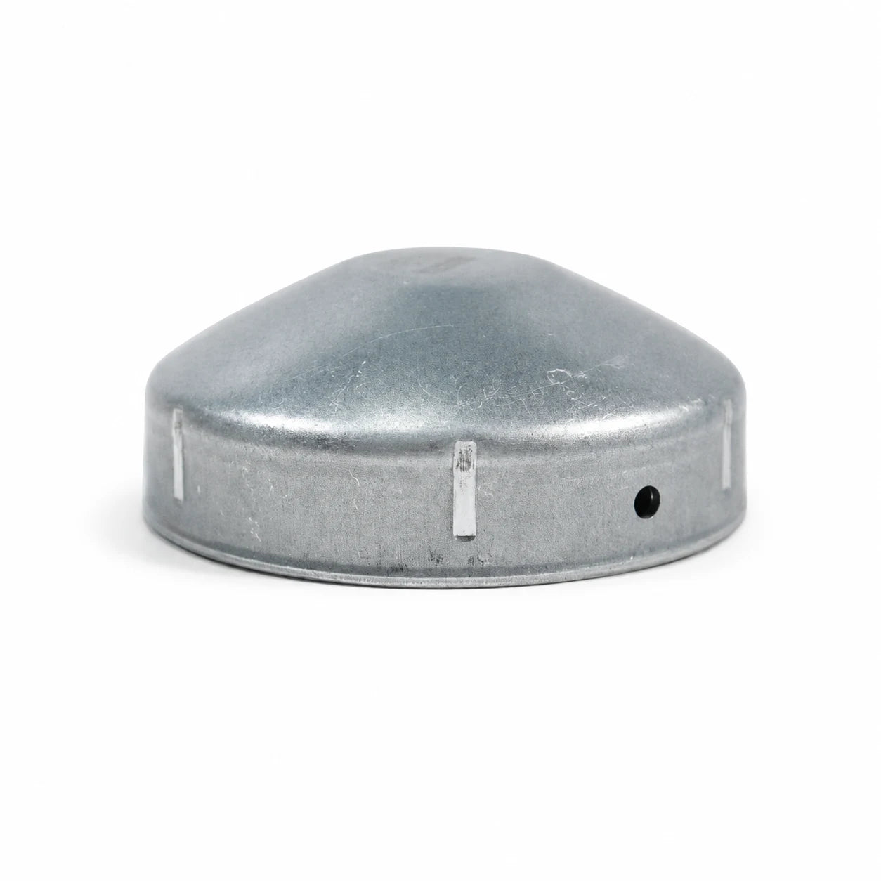 3" Round Galvanized Steel Fence Post Cap - side profile product image