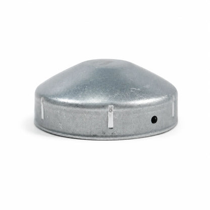 3" Round Galvanized Steel Fence Post Cap - side profile product image