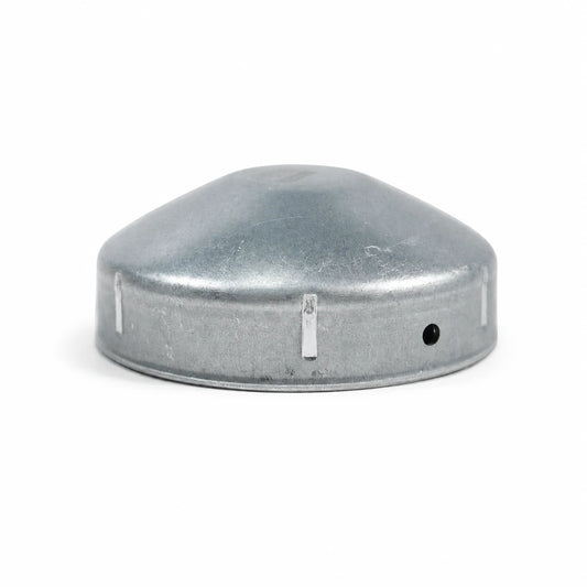 3" Round Galvanized Steel Fence Post Cap - side profile product image