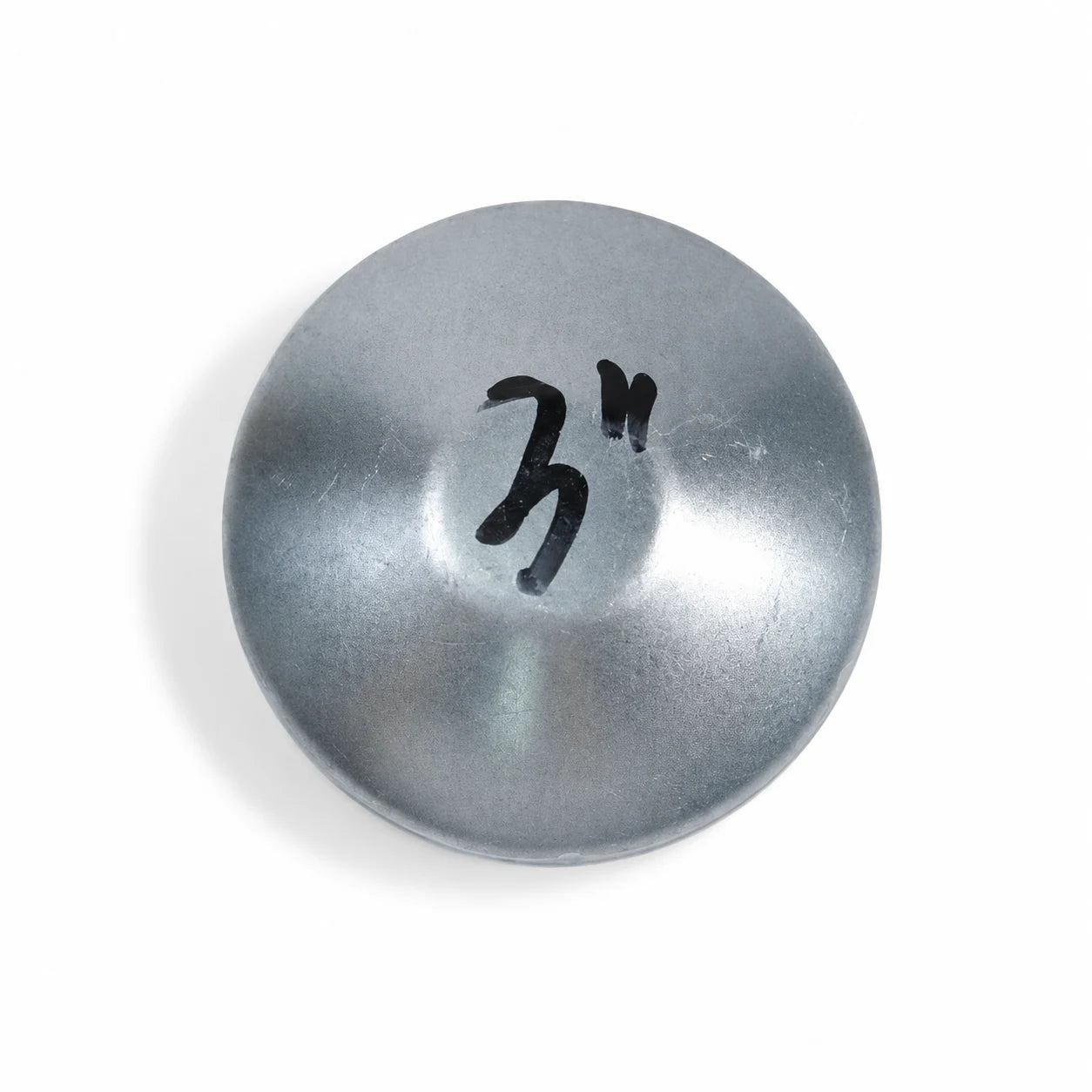 3" Round Galvanized Steel Fence Post Cap - top view product image