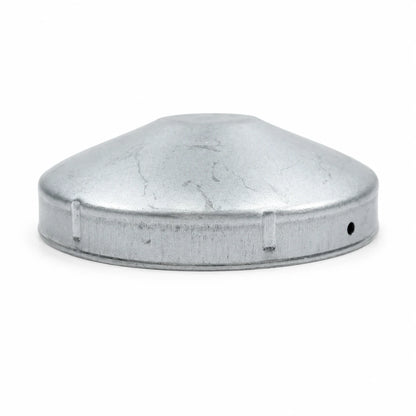 4-1/2" Round Galvanized Steel Fence Post Cap - side profile product image