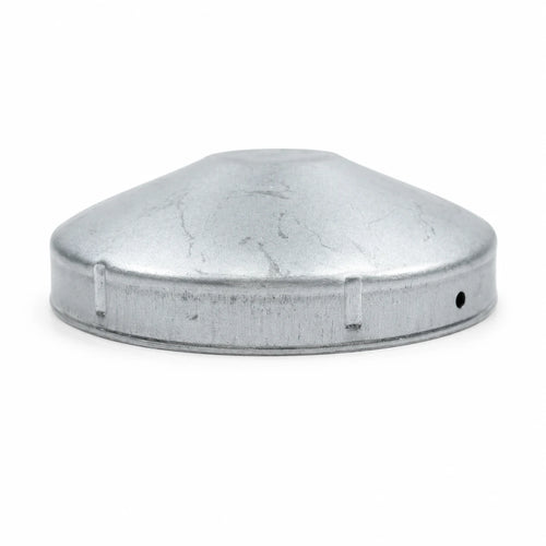 4-1/2" Round Galvanized Steel Fence Post Cap - side profile product image