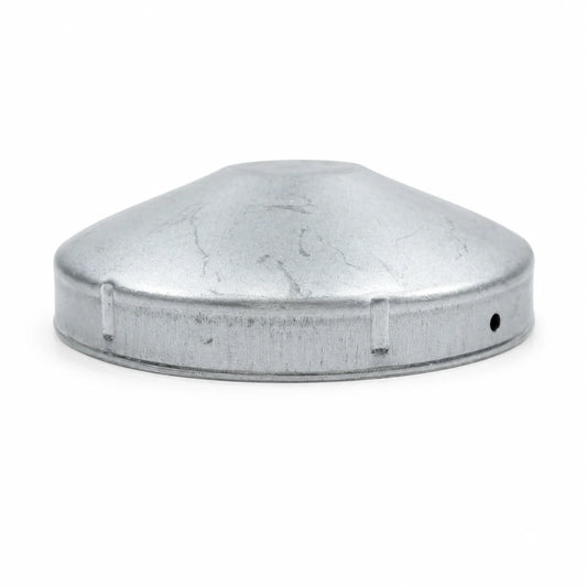 4-1/2" Round Galvanized Steel Fence Post Cap - side profile product image