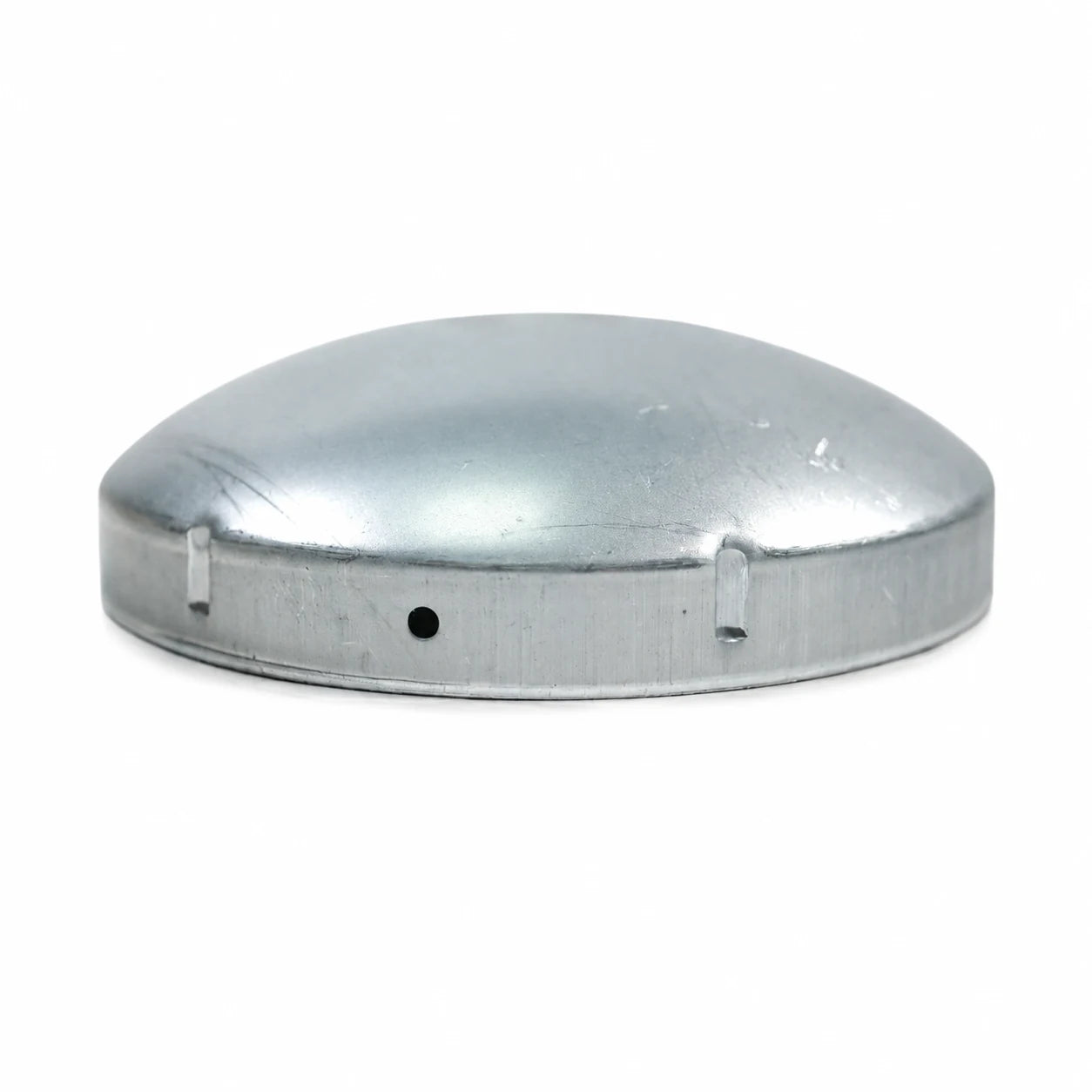 5-1/2" Round Galvanized Steel Fence Post Cap - side profile product image
