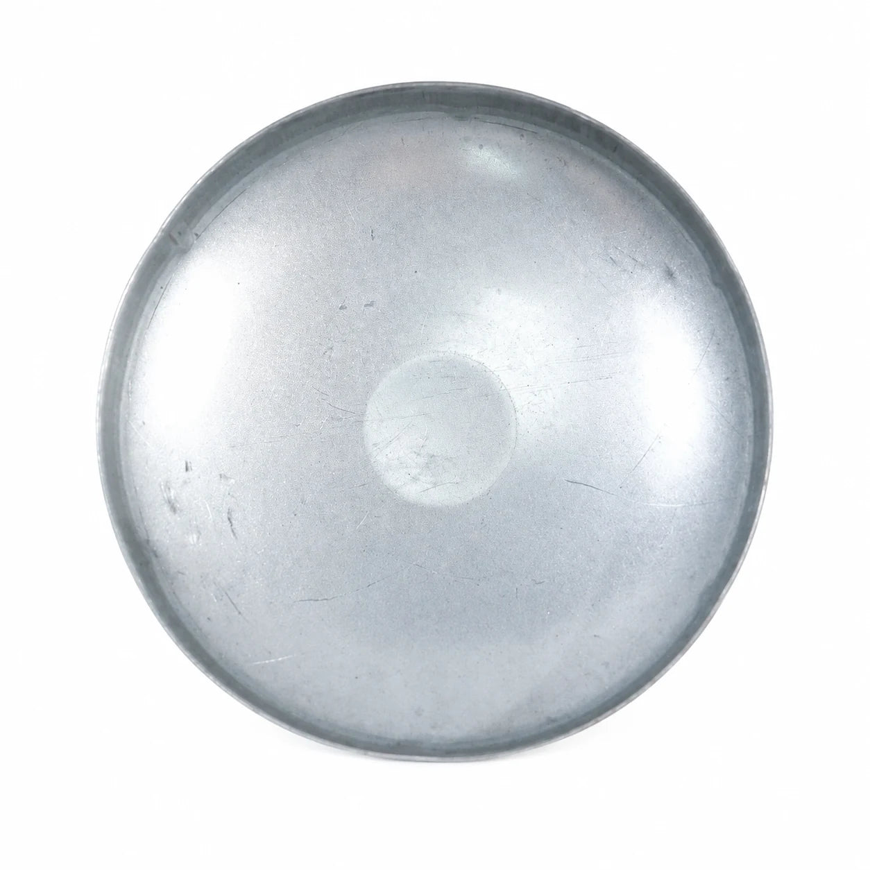 6-1/2" Round Galvanized Steel Fence Post Cap - inside bottom view product image