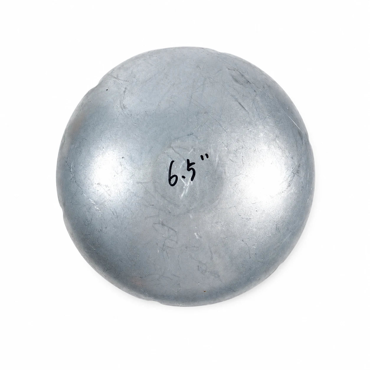6-1/2" Round Galvanized Steel Fence Post Cap - top view product image