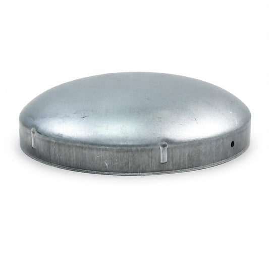6-5/8" Round Galvanized Steel Fence Post Cap - side profile product image