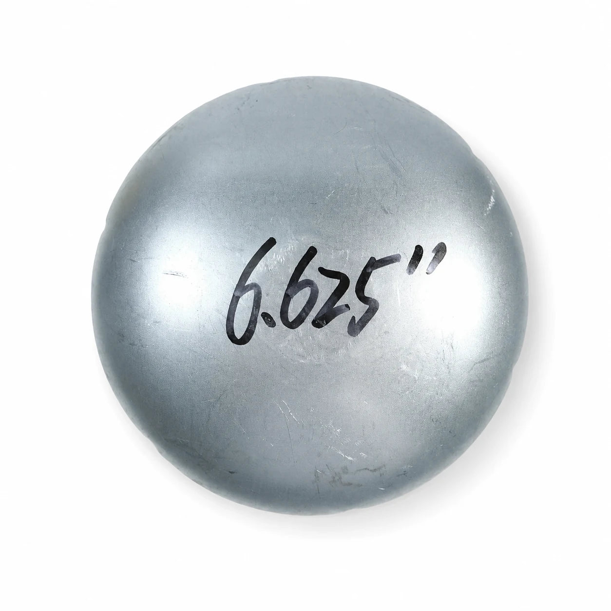 6-5/8" Round Galvanized Steel Fence Post Cap - top view product image