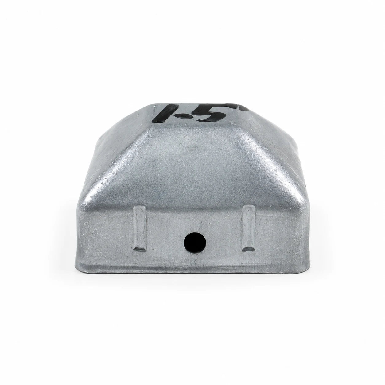 1-1/2" Square Galvanized Steel Fence Post Cap - side profile product image
