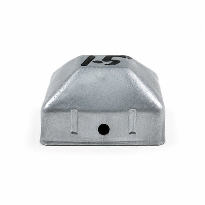 1-1/2" Square Galvanized Steel Fence Post Cap - side profile product image