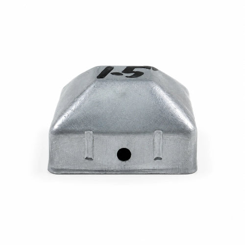 1-1/2" Square Galvanized Steel Fence Post Cap - side profile product image