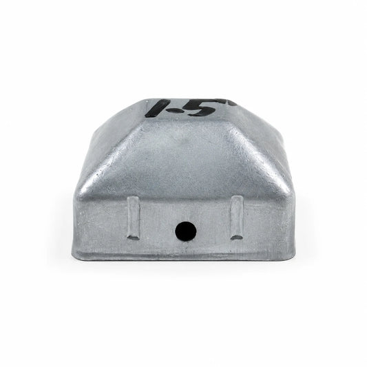 1-1/2" Square Galvanized Steel Fence Post Cap - side profile product image
