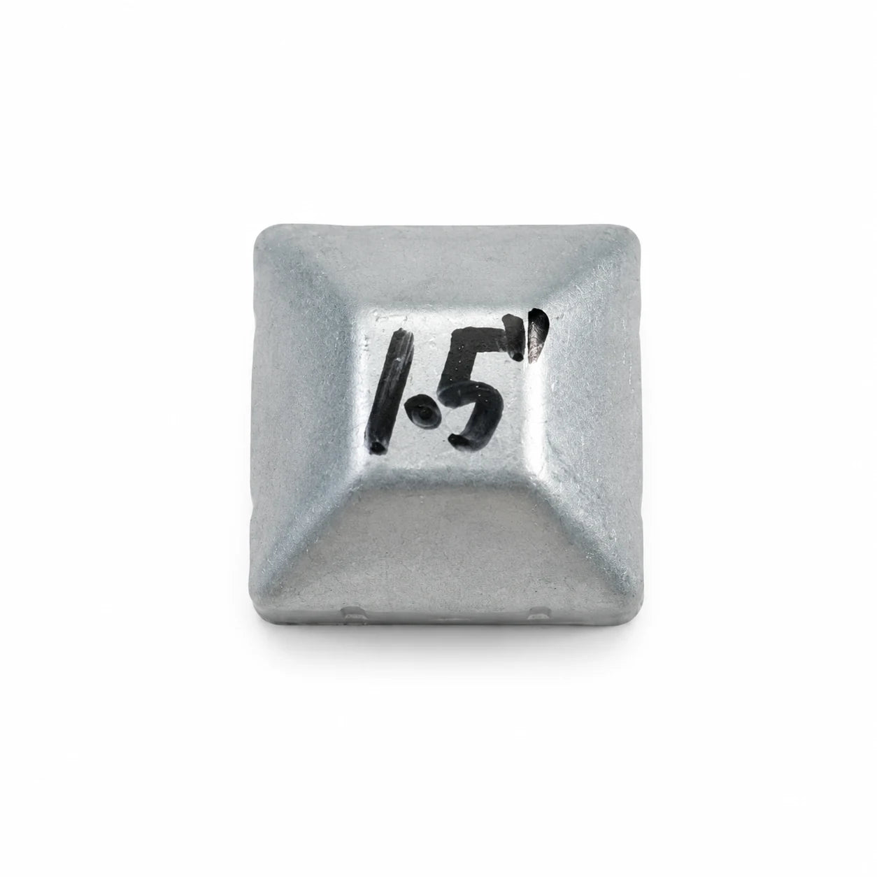 1-1/2" Square Galvanized Steel Fence Post Cap - top view product image