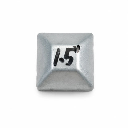 1-1/2" Square Galvanized Steel Fence Post Cap - top view product image