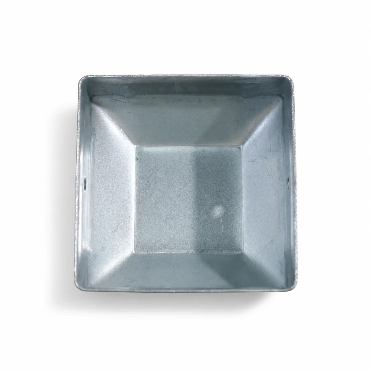 2-1/2" Square Galvanized Steel Fence Post Cap - inside bottom view product image