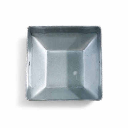 2-1/2" Square Galvanized Steel Fence Post Cap - inside bottom view product image