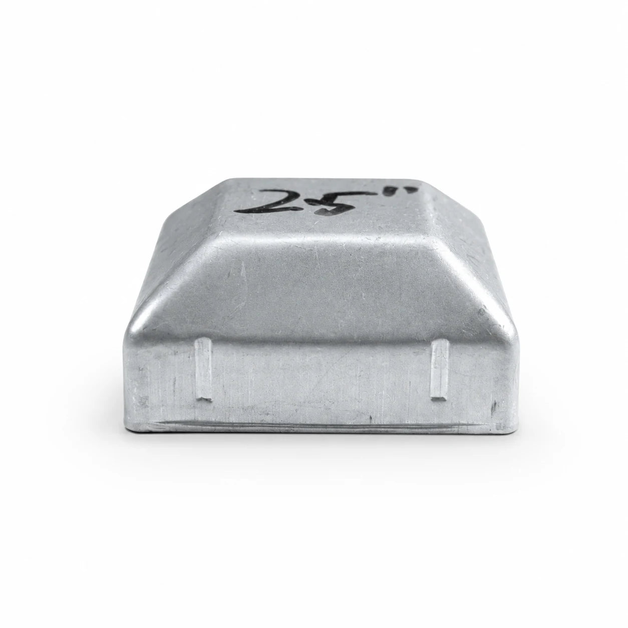 2-1/2" Square Galvanized Steel Fence Post Cap - side profile product image