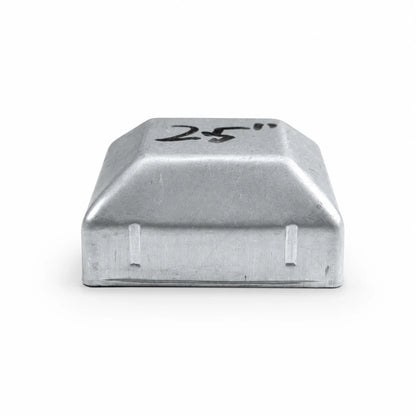 2-1/2" Square Galvanized Steel Fence Post Cap - side profile product image