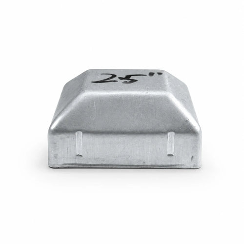 2-1/2" Square Galvanized Steel Fence Post Cap - side profile product image