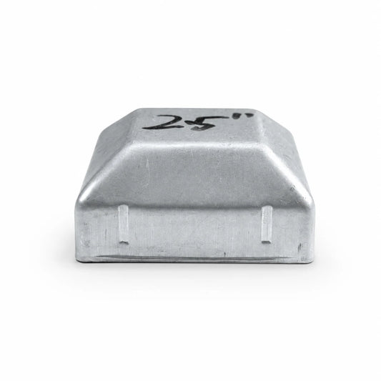 2-1/2" Square Galvanized Steel Fence Post Cap - side profile product image