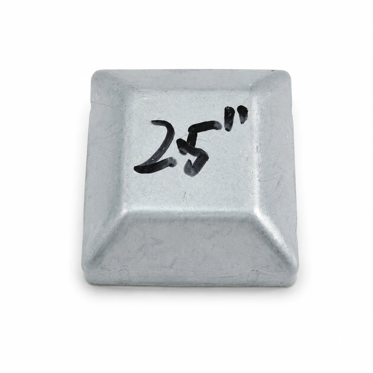 2-1/2" Square Galvanized Steel Fence Post Cap - top view product image