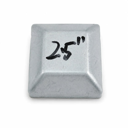 2-1/2" Square Galvanized Steel Fence Post Cap - top view product image