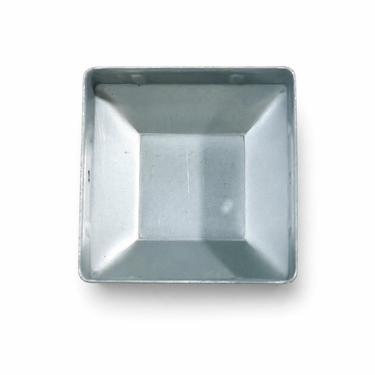 2-3/8" Square Galvanized Steel Fence Post Cap - inside bottom view product image