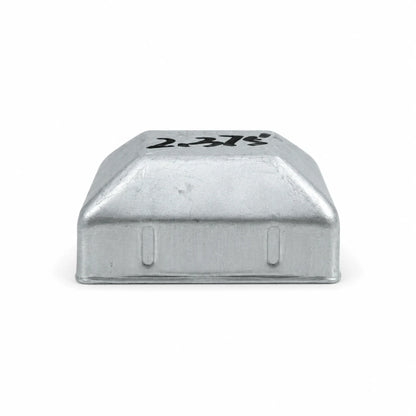 2-3/8" Square Galvanized Steel Fence Post Cap - side profile product image