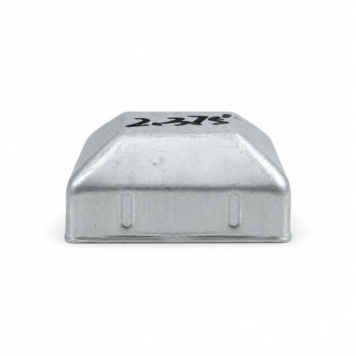2-3/8" Square Galvanized Steel Fence Post Cap - side profile product image