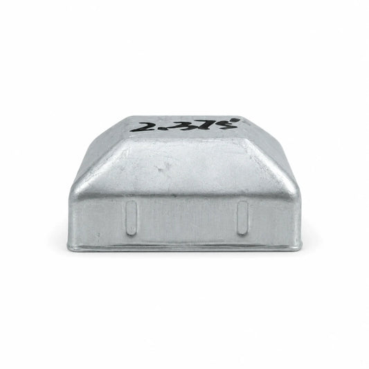 2-3/8" Square Galvanized Steel Fence Post Cap - side profile product image