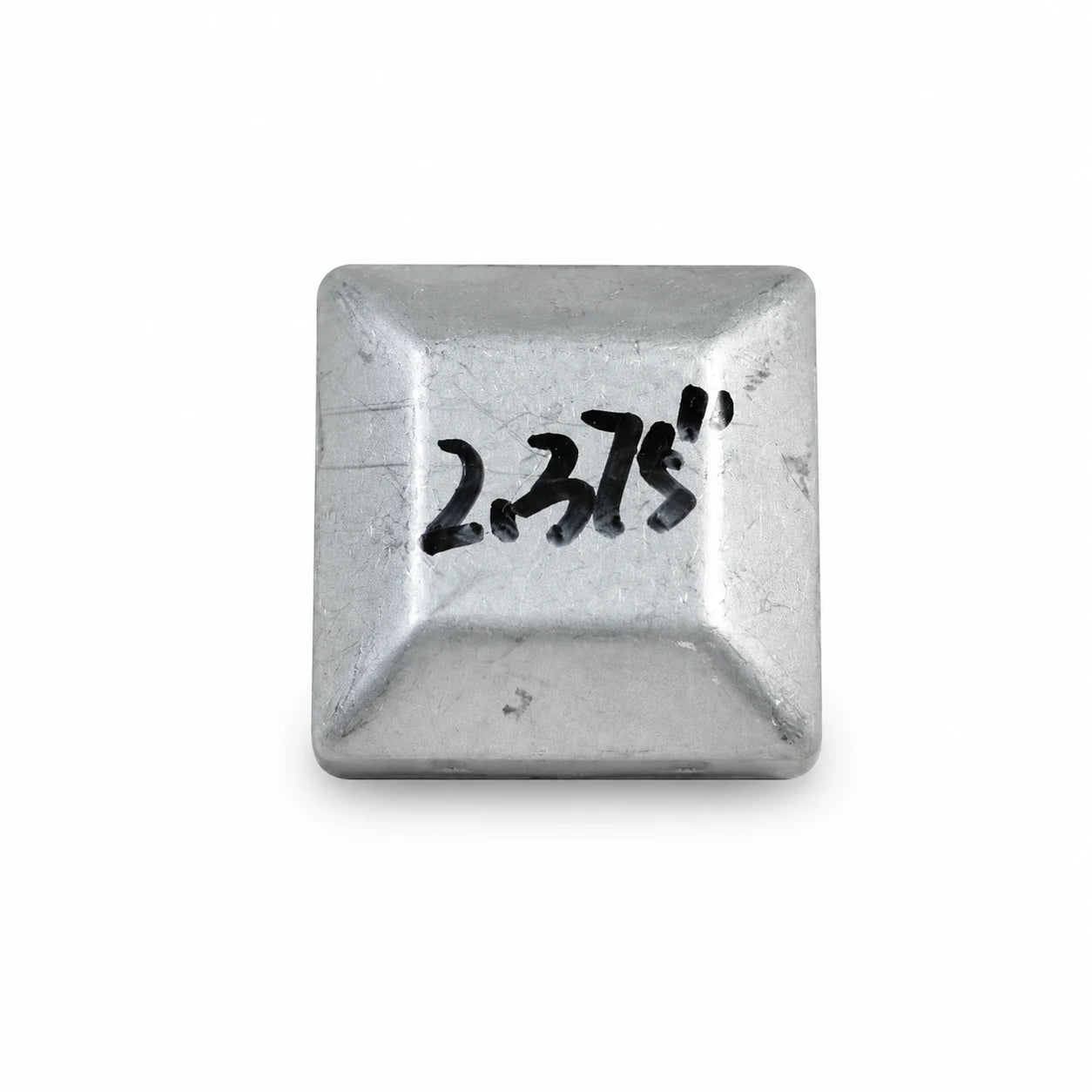 2-3/8" Square Galvanized Steel Fence Post Cap - top view product image